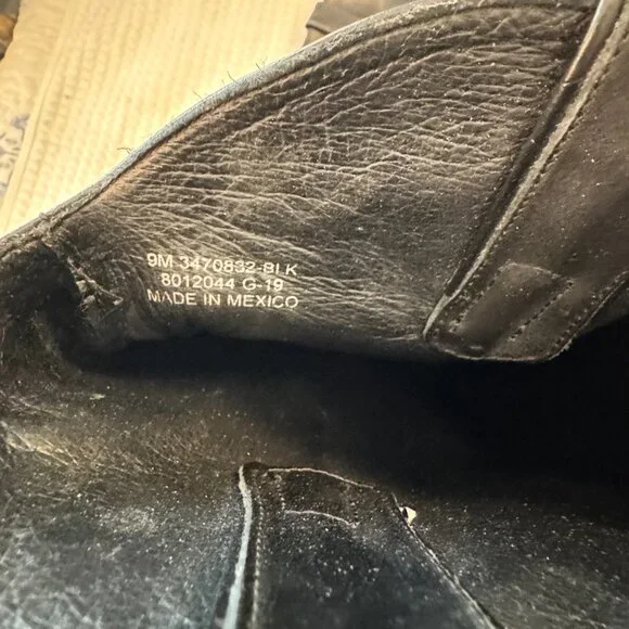 Frye Carson Piping Extended Calf Boots - Pull On - Black - Size 9 - Picture 4 of 4